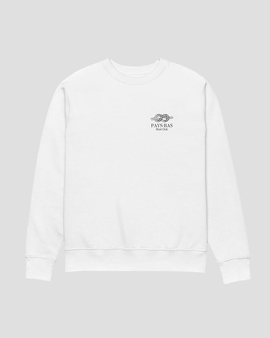 Les Pays-Bas Knot logo Sweater White