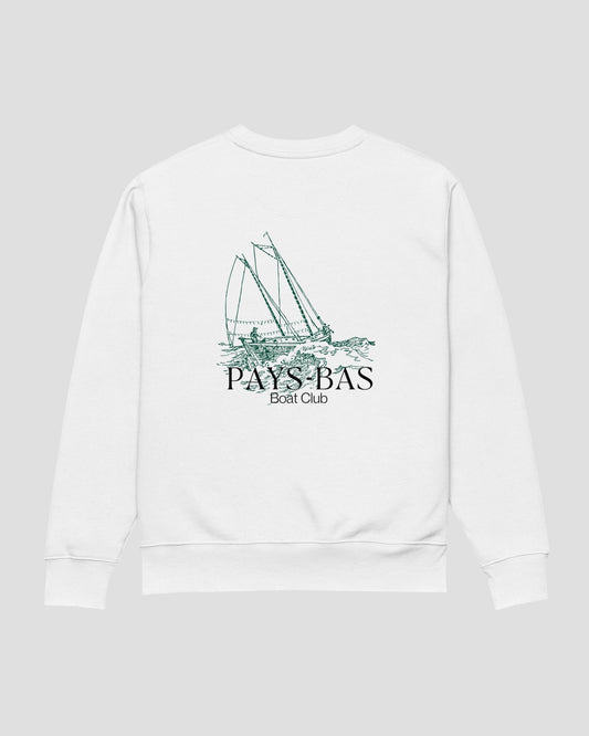 Sailing Boat Sweater White